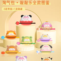 正版授权产品淘气包敲敲乐盲盒木鱼解压玩具潮玩新款手办可爱礼物