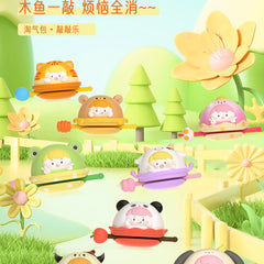 正版授权产品淘气包敲敲乐盲盒木鱼解压玩具潮玩新款手办可爱礼物
